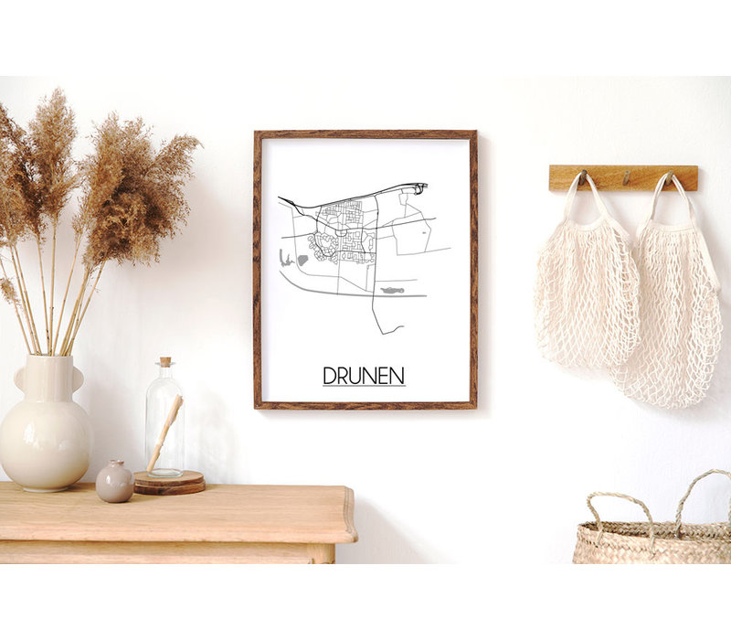 Drunen Stadtplan-poster