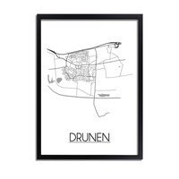Drunen Stadtplan-poster