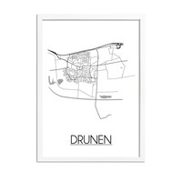 Drunen Stadtplan-poster