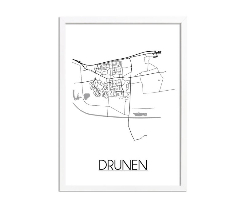 Drunen Stadtplan-poster