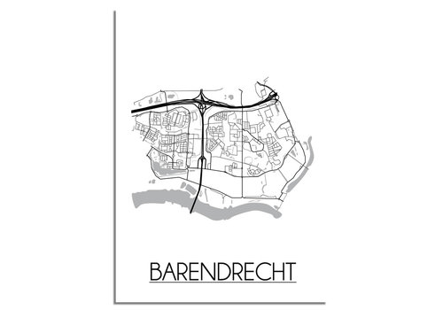 DesignClaud Barendrecht Stadtplan-poster