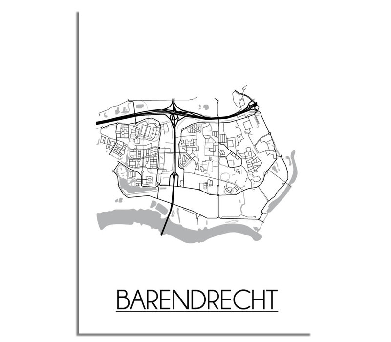 Barendrecht Stadtplan-poster