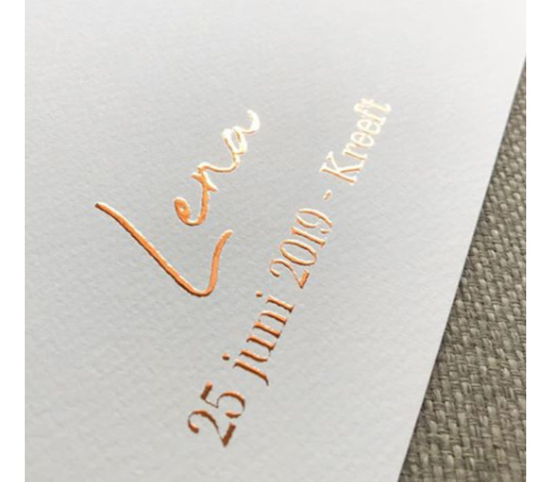 Birth poster Gold foil / Silver foil / Copper foil - City map