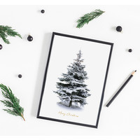 Weihnachtsposter Frohe Weihnachten Weihnachtsbaum - Goldlöckchen