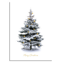 Weihnachtsposter Frohe Weihnachten Weihnachtsbaum - Gold Weihnachtskugeln