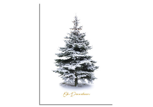 DesignClaud Weihnachtsposter Weihnachtsbaum Gold
