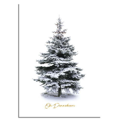 Kerstposter Kerstboom Goudfolie Oh Denneboom 