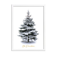 Weihnachtsposter Weihnachtsbaum Gold