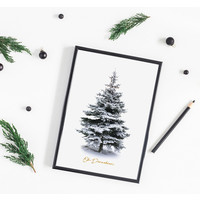 Weihnachtsposter Weihnachtsbaum Gold