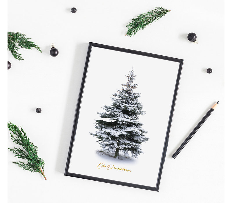 Weihnachtsposter Weihnachtsbaum Gold