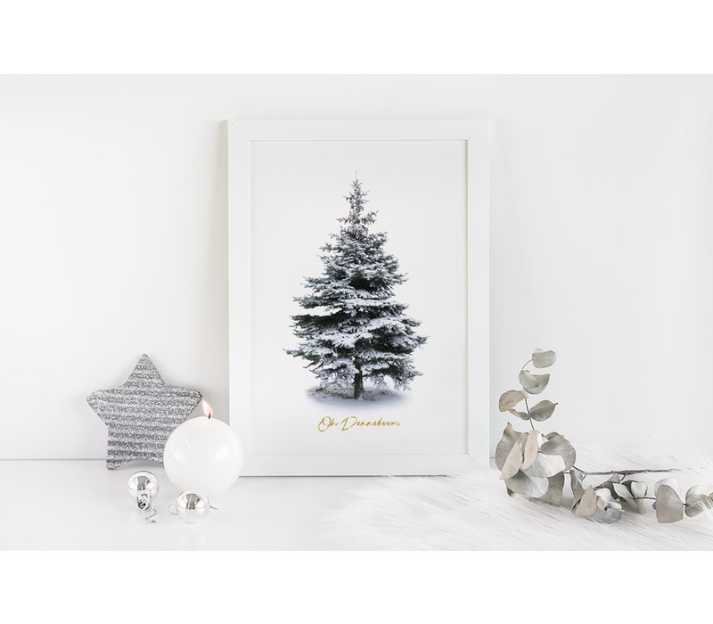 Weihnachtsposter Weihnachtsbaum Gold