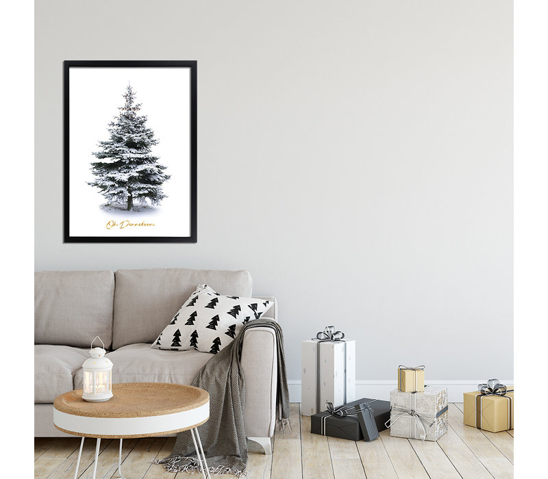 Weihnachtsposter Weihnachtsbaum Gold