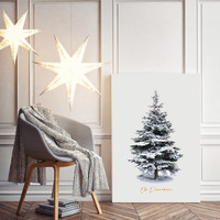 Weihnachtsposter Weihnachtsbaum Gold