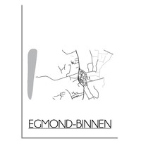 Egmond-Binnen Stadtplan-poster