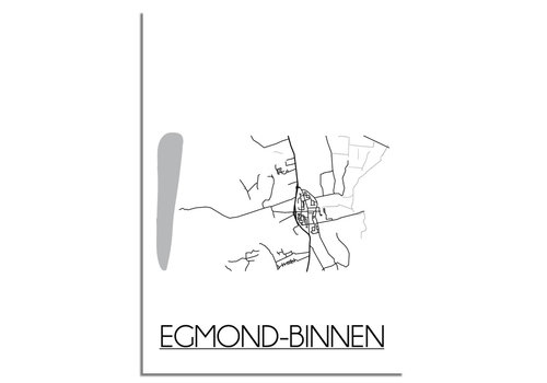 DesignClaud Egmond-Binnen Stadtplan-poster