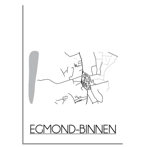 Egmond-Binnen Plattegrond poster 