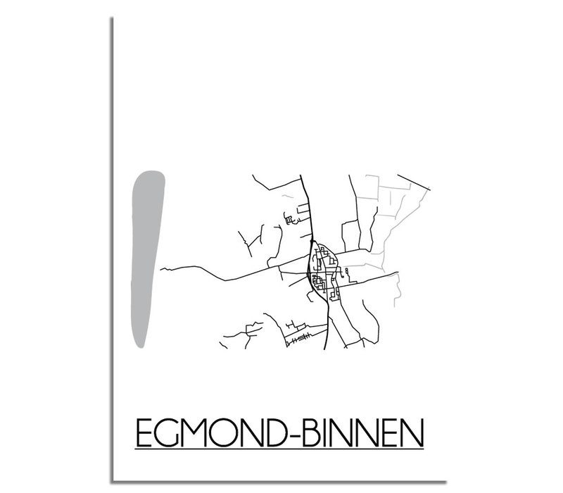 Egmond-Binnen Stadtplan-poster