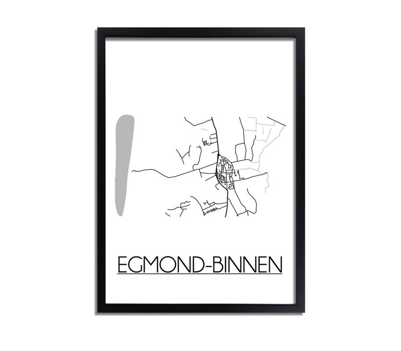 Egmond-Binnen Stadtplan-poster