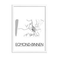 Egmond-Binnen Stadtplan-poster