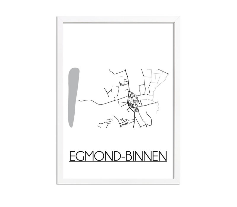Egmond-Binnen Stadtplan-poster