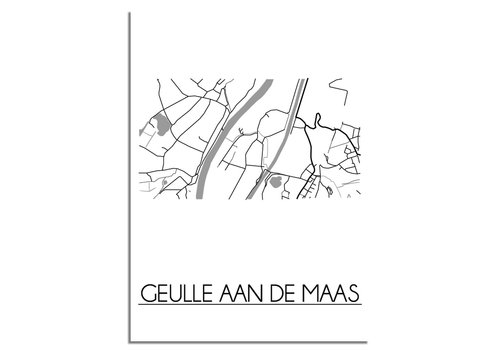DesignClaud Geulle aan de Maas Stadtplan-poster
