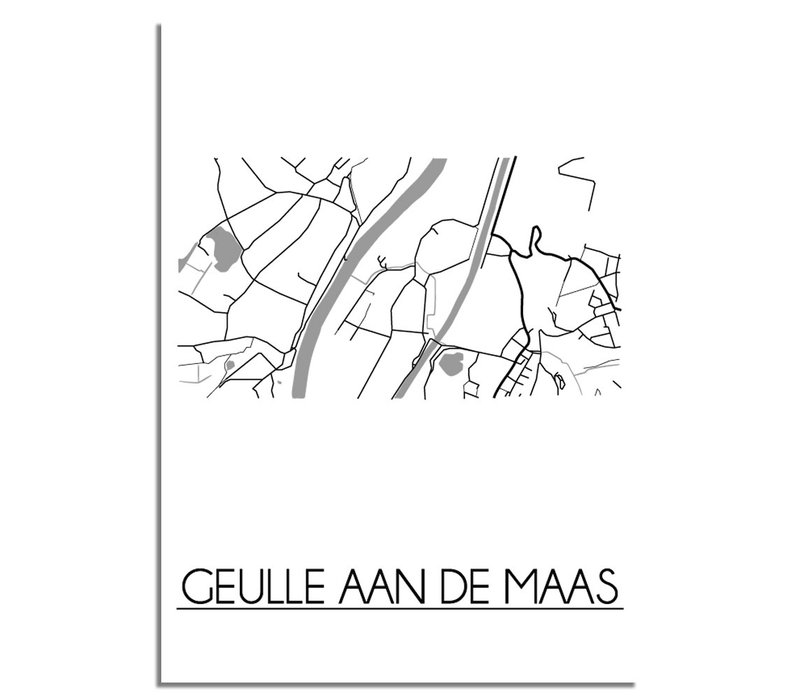 Geulle aan de Maas Stadtplan-poster
