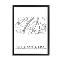 Geulle aan de Maas Stadtplan-poster
