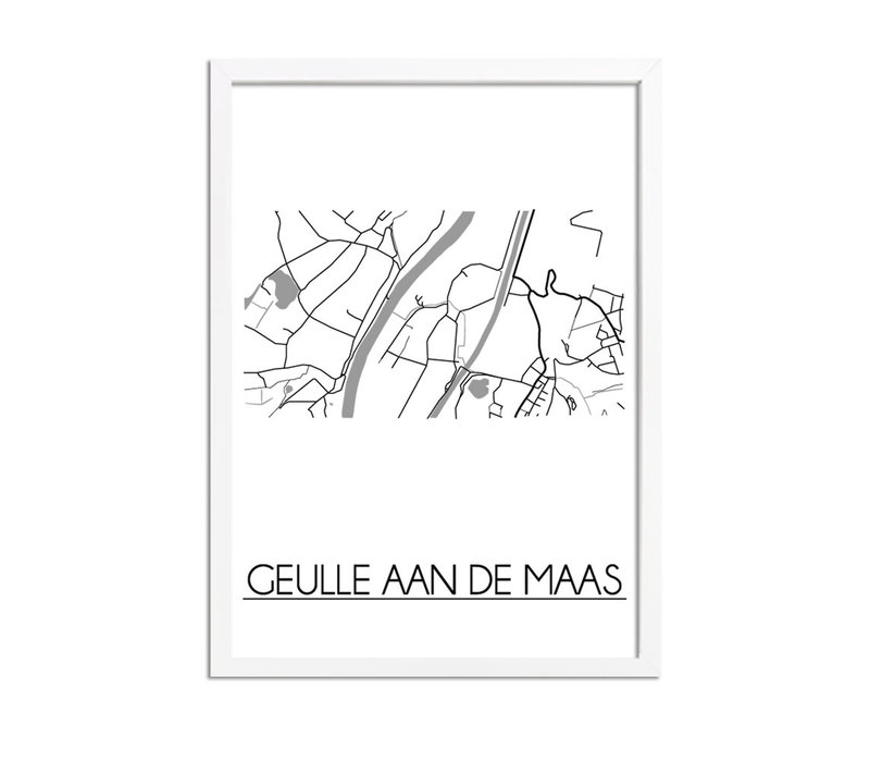 Geulle aan de Maas Stadtplan-poster