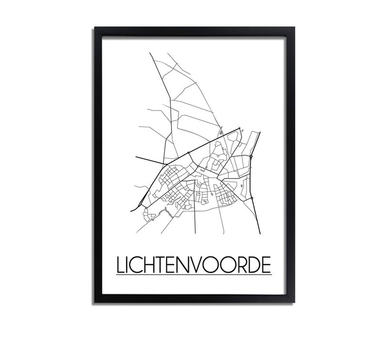 Lichtenvoorde Stadtplan-poster