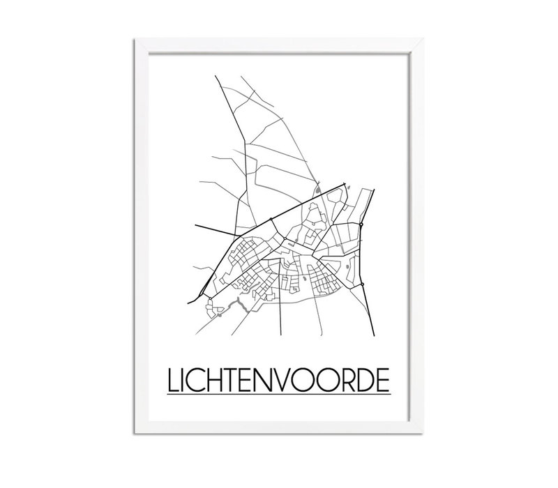 Lichtenvoorde Stadtplan-poster