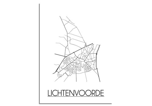 DesignClaud Lichtenvoorde Stadtplan-poster