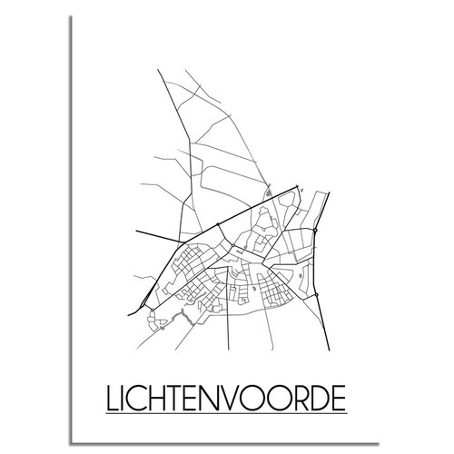 Lichtenvoorde Plattegrond poster 