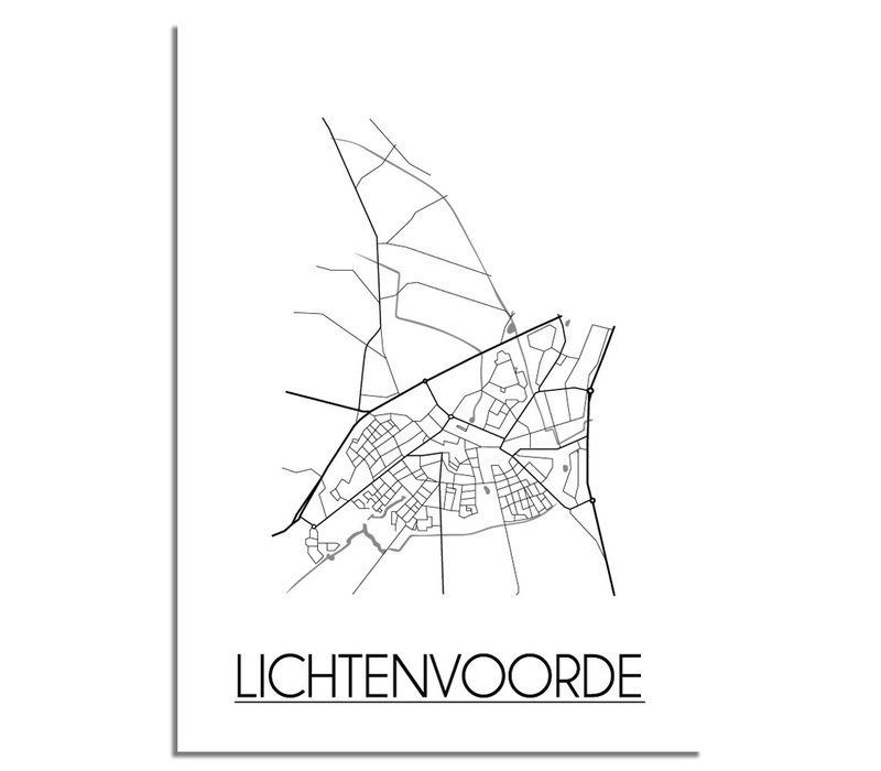 Lichtenvoorde Stadtplan-poster