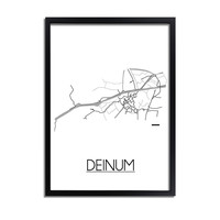 Deinum Stadtplan-poster