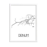 Deinum Stadtplan-poster