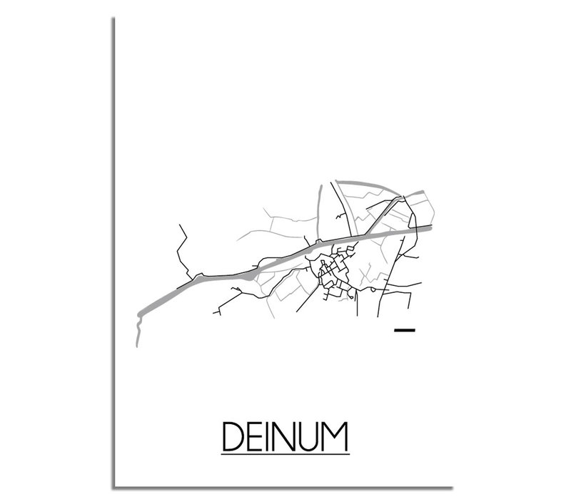 Deinum Stadtplan-poster