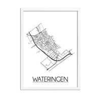 Wateringen Stadtplan-poster