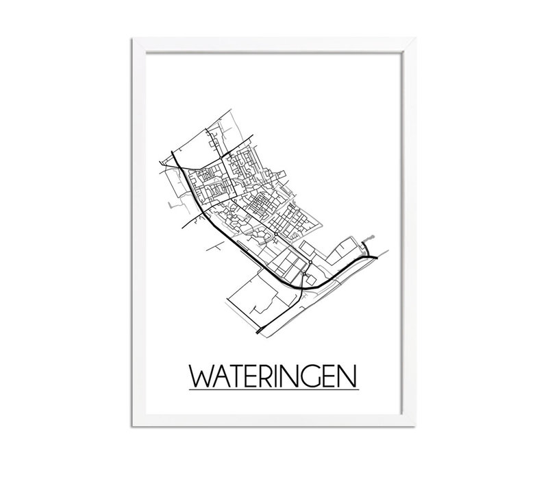 Wateringen Stadtplan-poster