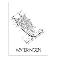 Wateringen Stadtplan-poster