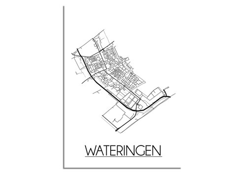 DesignClaud Wateringen Stadtplan-poster