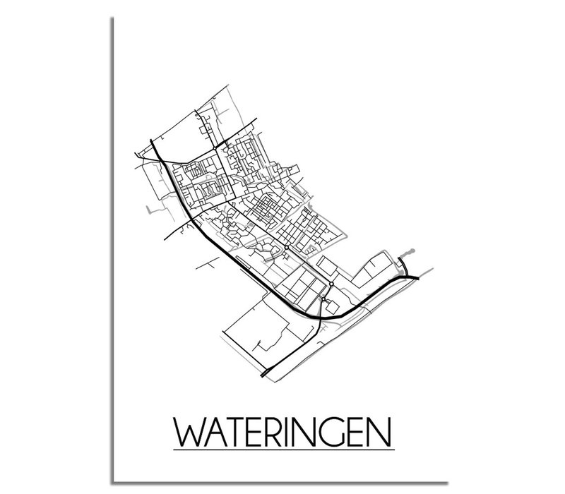 Wateringen Stadtplan-poster