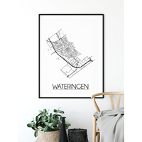 Wateringen Stadtplan-poster