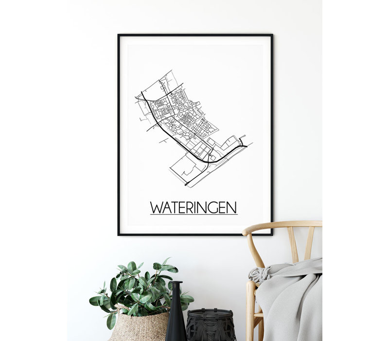 Wateringen Stadtplan-poster