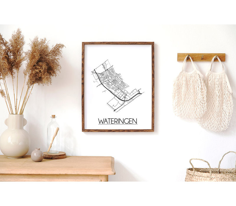 Wateringen Stadtplan-poster