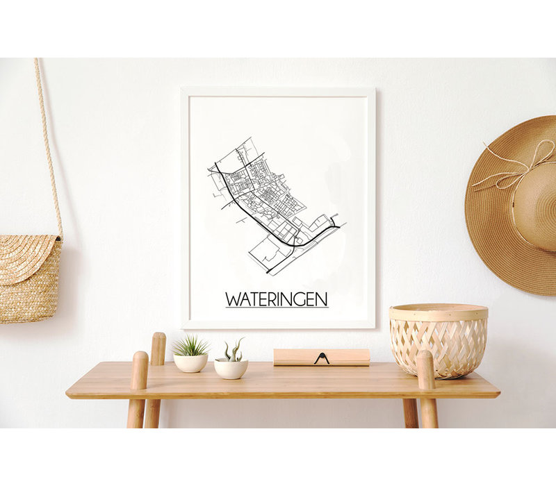 Wateringen Stadtplan-poster