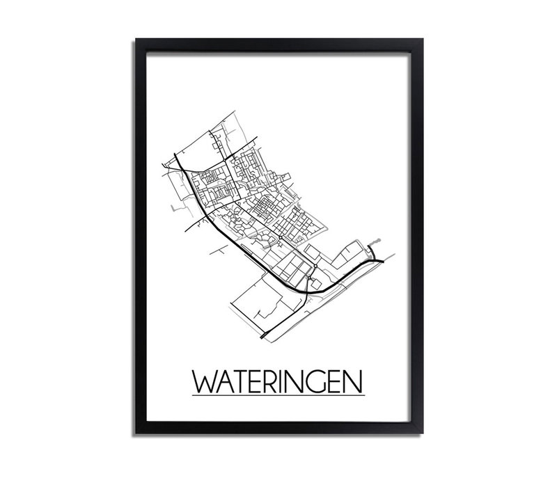 Wateringen Stadtplan-poster