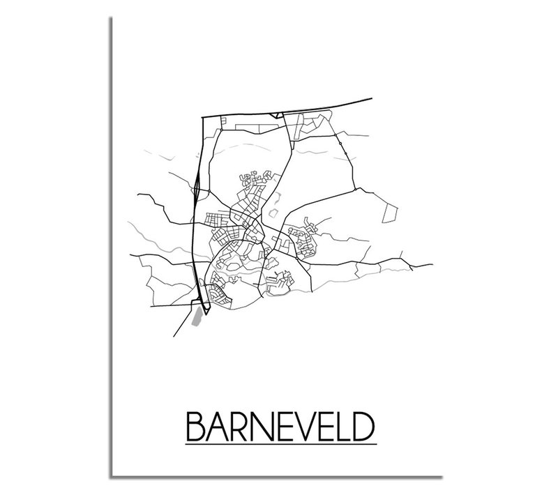 Barneveld Stadtplan-poster