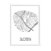 Sloten Stadtplan-poster