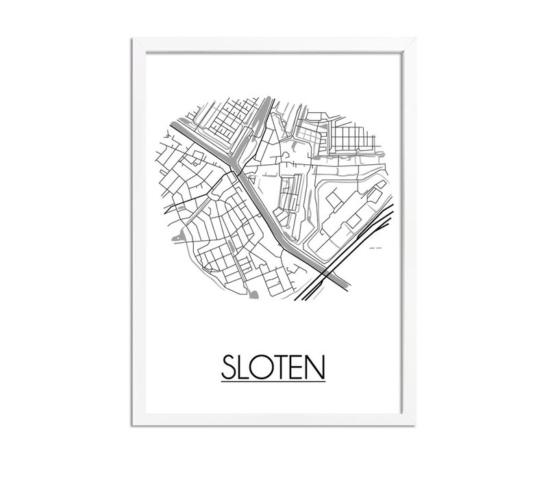 Sloten Stadtplan-poster