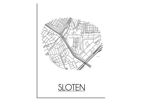 DesignClaud Sloten Stadtplan-poster